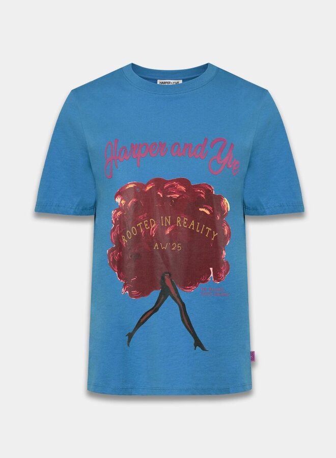 Harper and Yve T-Shirt Rooted In Reality AW25Y305 - 430 Vintage Blue