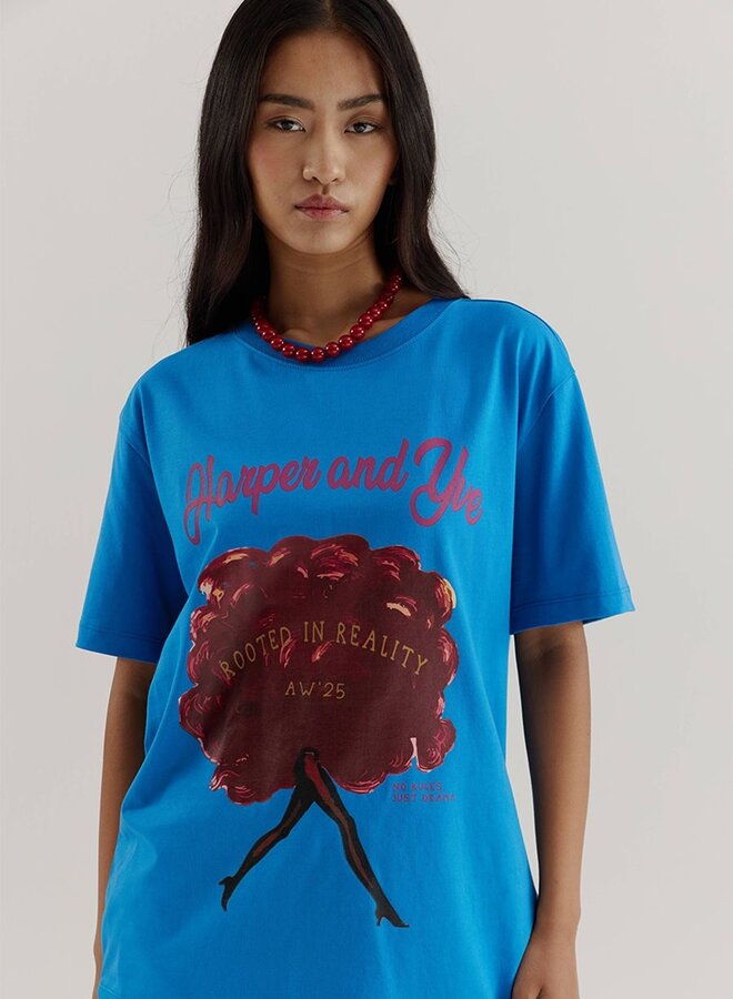 Harper and Yve T-Shirt Rooted In Reality AW25Y305 - 430 Vintage Blue
