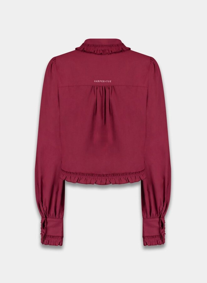 Harper and Yve Blouse Ellie AW25P603 - 317 Wine Berry