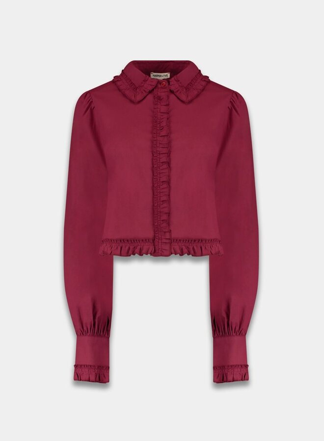 Harper and Yve Blouse Ellie AW25P603 - 317 Wine Berry