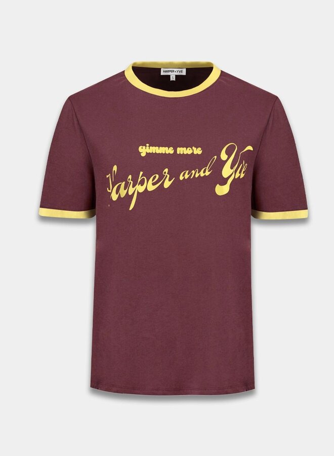 Harper and Yve T-Shirt Gimme More DW25Y300 - 321 Wine Berry