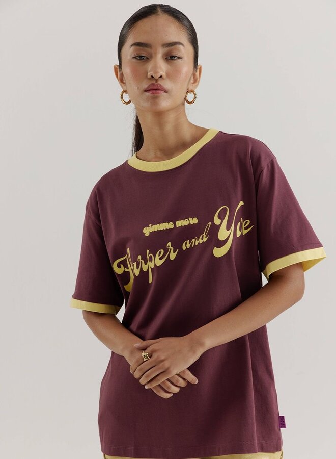 Harper and Yve T-Shirt Gimme More DW25Y300 - 321 Wine Berry