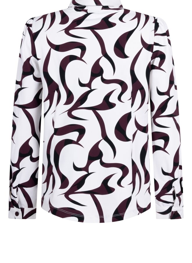 Zoso Blouse 255Hailey - 0005-0078 Offwhite/Bordeaux