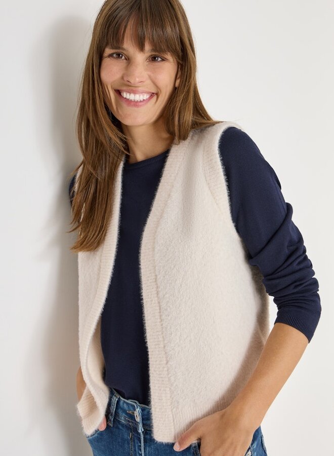 Mouwloos Vest  B254054 - Oat Milk Beige Melange