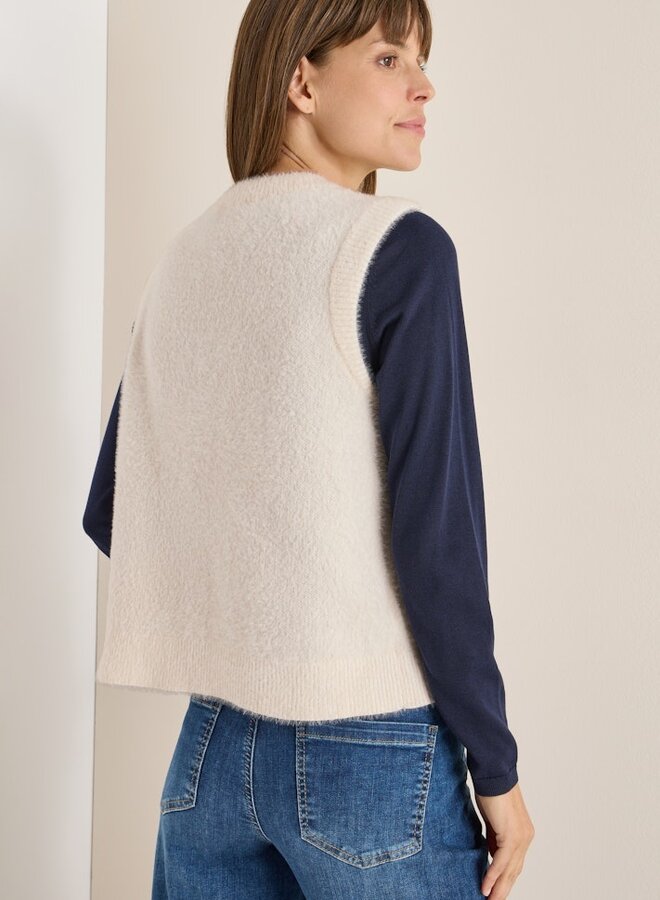 Cecil Mouwloos Vest  B254054 - Oat Milk Beige Melange