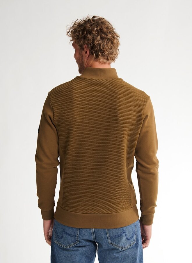 Petrol Half-Zip Trui M-3050-SWC368 - 7145 Antique Bro