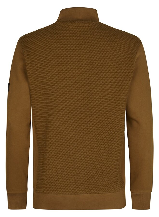 Petrol Half-Zip Trui M-3050-SWC368 - 7145 Antique Bro