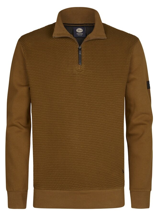 Petrol Half-Zip Trui M-3050-SWC368 - 7145 Antique Bro