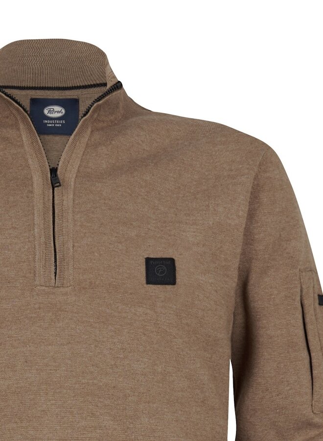 Petrol Trui Half Zip M3050KWC248 - Oak