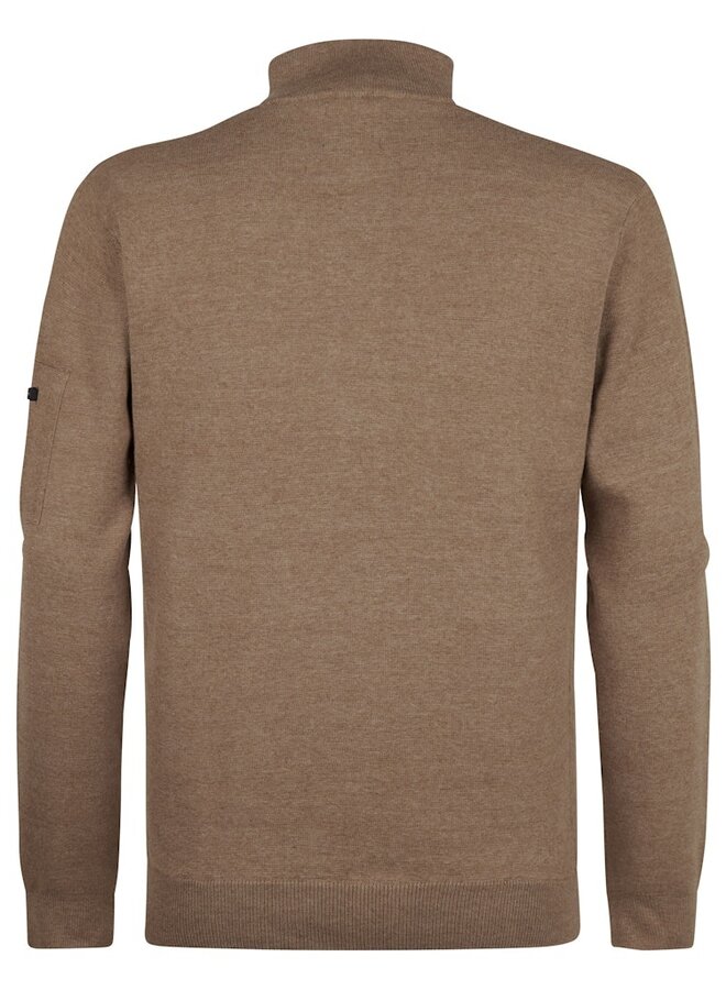 Petrol Trui Half Zip M3050KWC248 - Oak