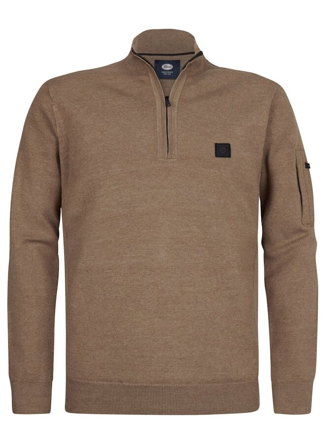 Petrol Trui Half Zip M3050KWC248 - Oak