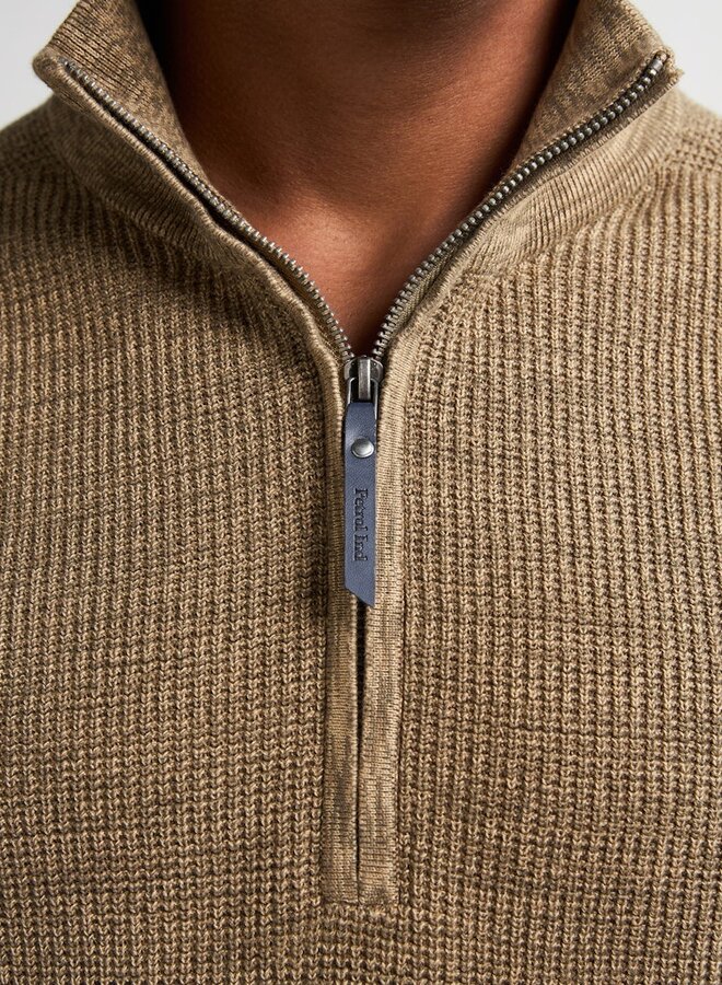 Petrol Half-Zip Trui M-3050-KWC227 - 7146 Tan