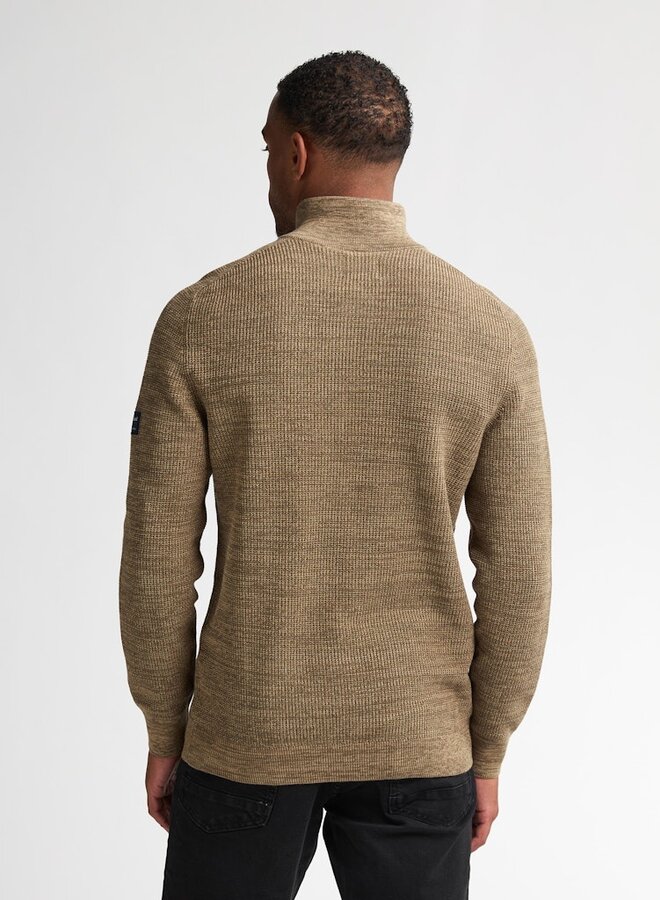 Petrol Half-Zip Trui M-3050-KWC227 - 7146 Tan