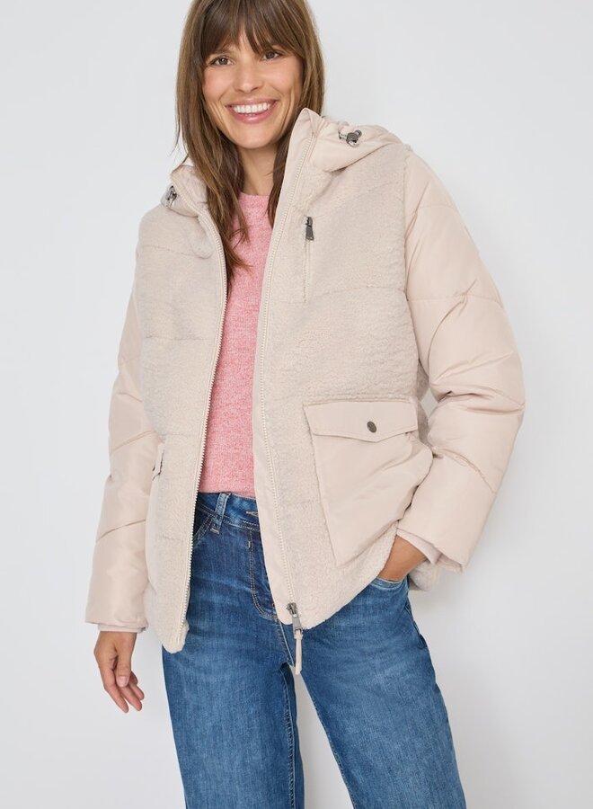Winterjas B202097 - Teddy Vanilla White