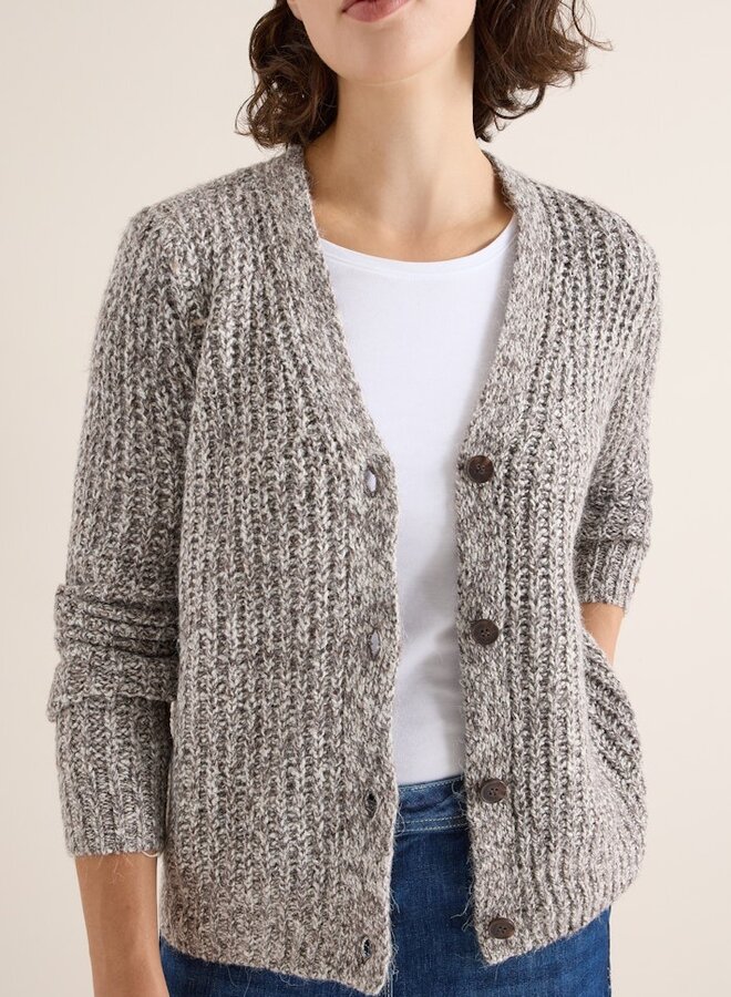 Cecil Vest Gemeleerd  B253987 -  Mushroom Taupe Melange