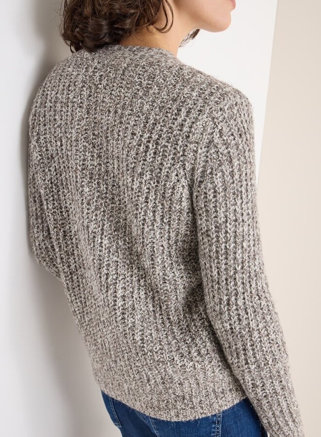 Cecil Vest Gemeleerd  B253987 -  Mushroom Taupe Melange
