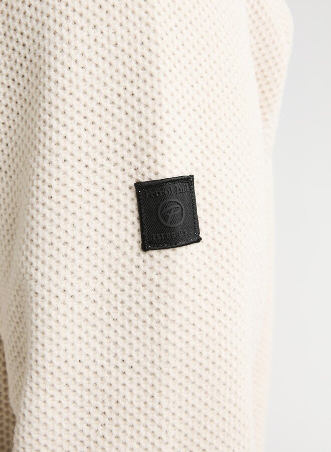 Petrol Trui Half Zip M3050KWC255 - 1108 Raw Sand