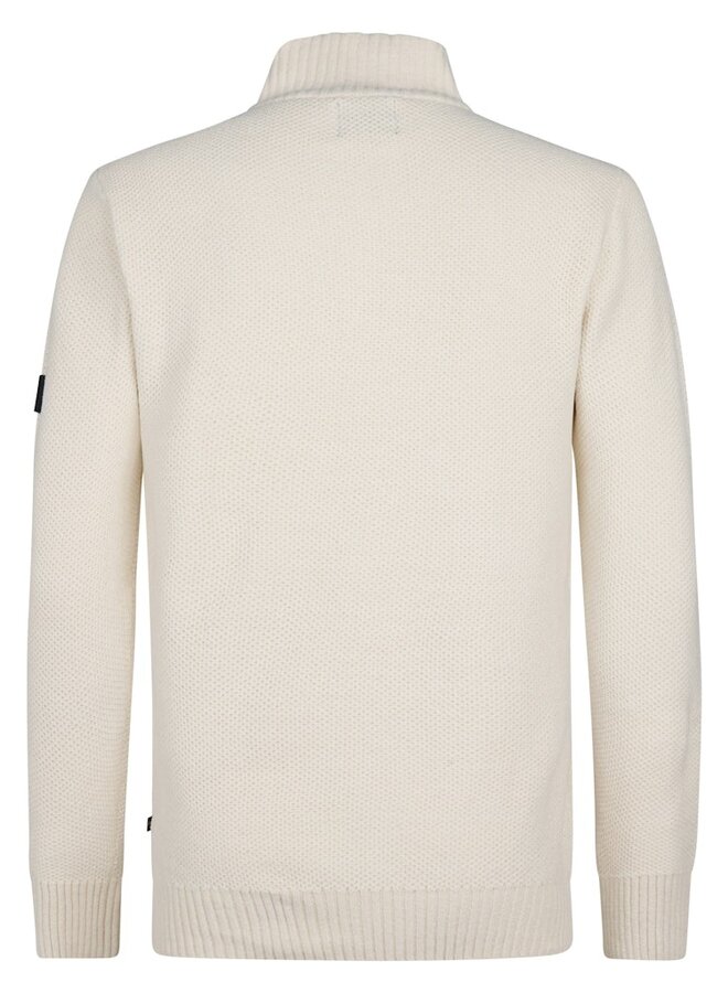 Petrol Trui Half Zip M3050KWC255 - 1108 Raw Sand