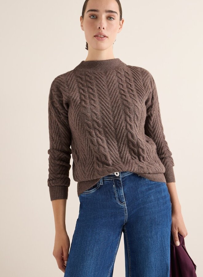 Kabeltrui B303317 - Mushroom Taupe Melange