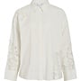 Vila Blouse VICAMINA L/S LACE 14111093 - Snow White