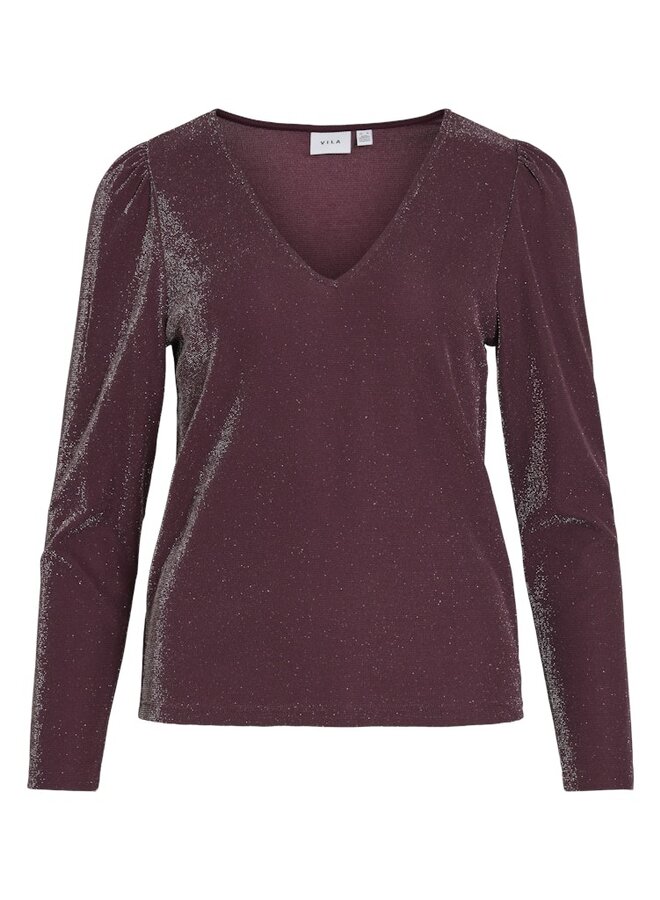 Vila Top VIELEINAS V-NECK 14111371 - Fig