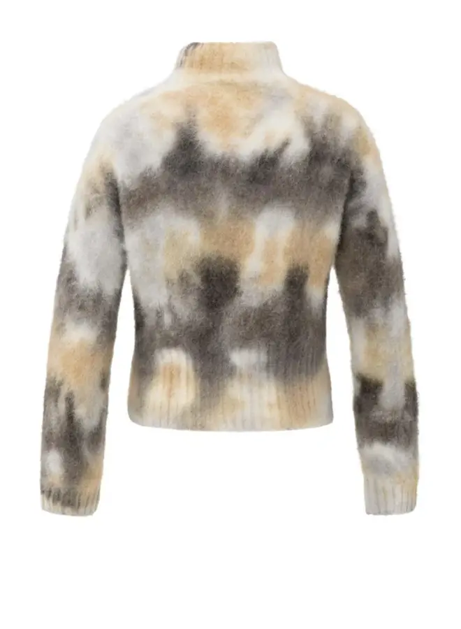 YAYA Trui 01000540510 - Dark Taupe Grey Dessin