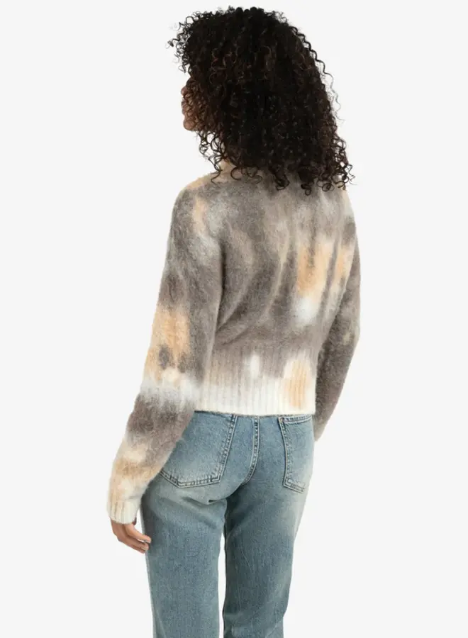 YAYA Trui 01000540510 - Dark Taupe Grey Dessin