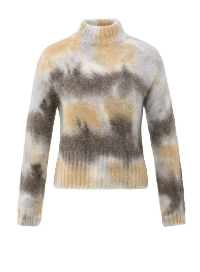 YAYA Trui 01000540510 - Dark Taupe Grey Dessin