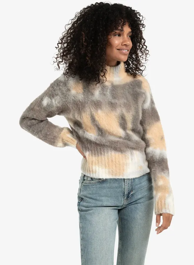 YAYA Trui 01000540510 - Dark Taupe Grey Dessin