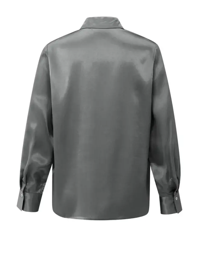 YAYA Satijnen Blouse 01-701326-510 - 99032 Taupe Grey