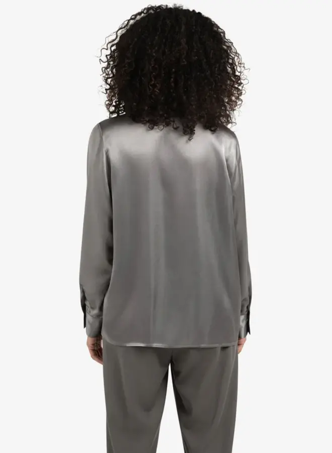 YAYA Satijnen Blouse 01-701326-510 - 99032 Taupe Grey