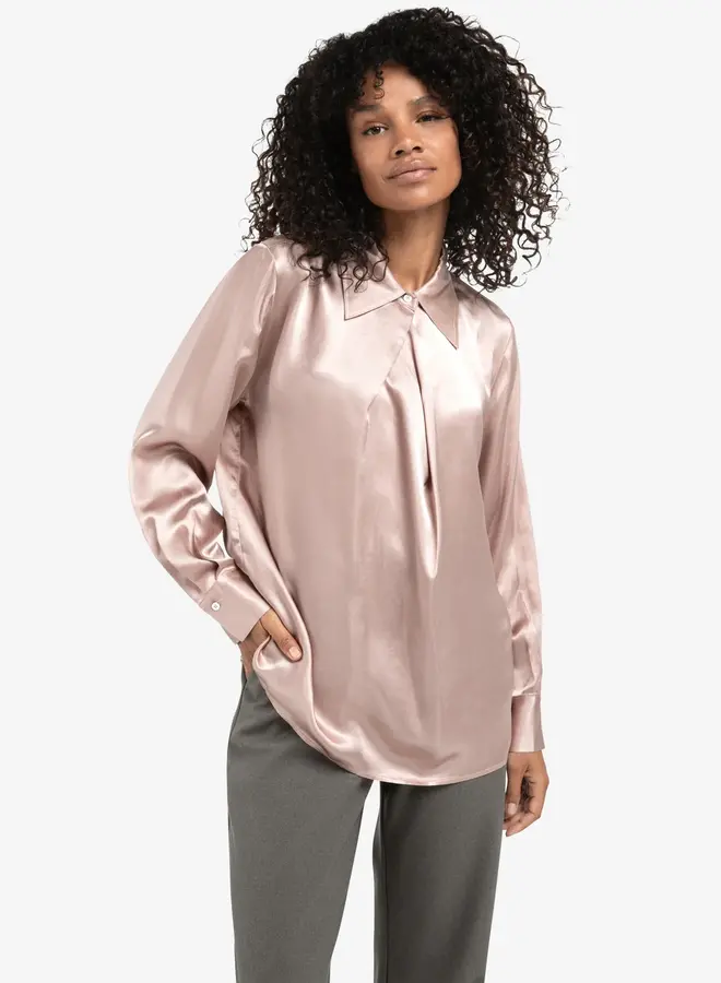 Satijnen Blouse 01701326510 - Shadow Gray Pink
