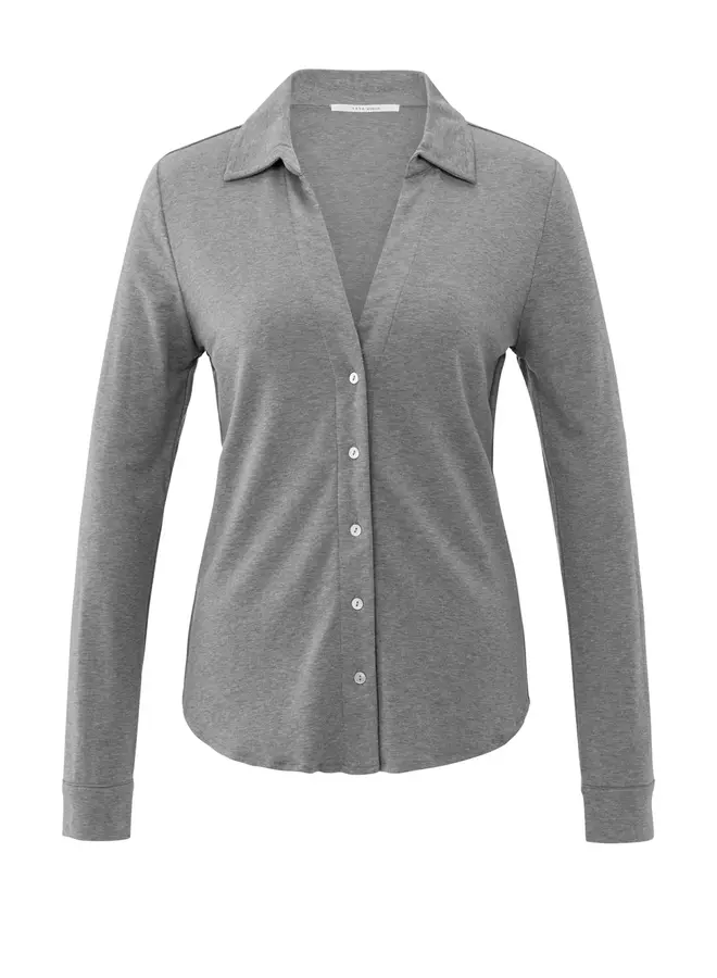 YAYA Jersey Blouse 01-209109-510 - 990322 Taupe Grey Melange