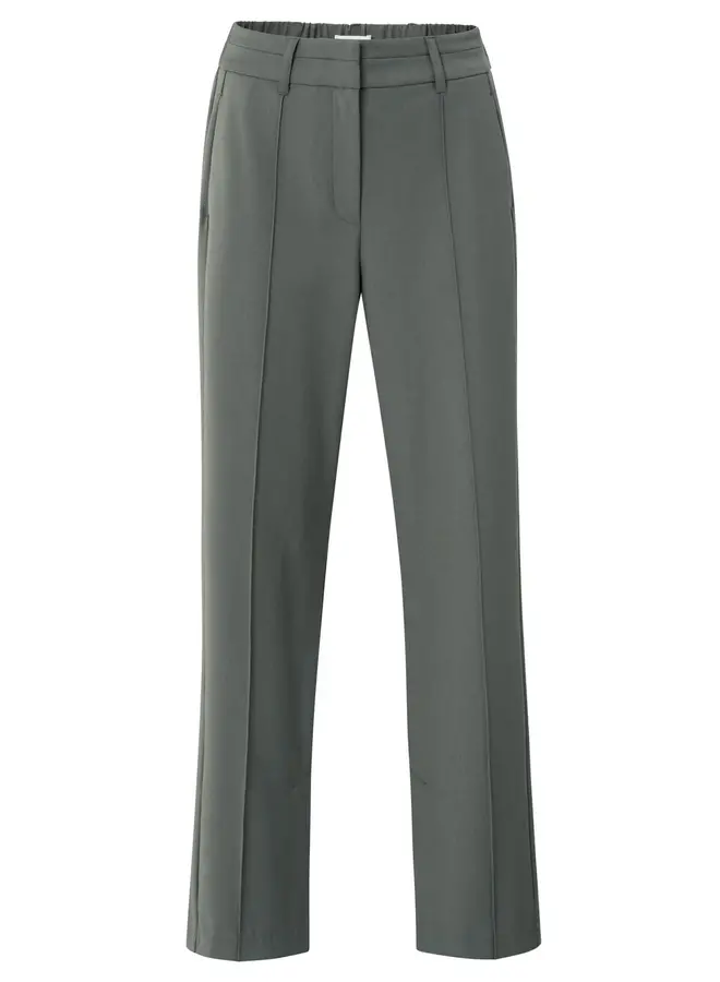 YAYA Broek Wijde Pijpen En Split 01-301227-510 - 80307 Dark Night Grey