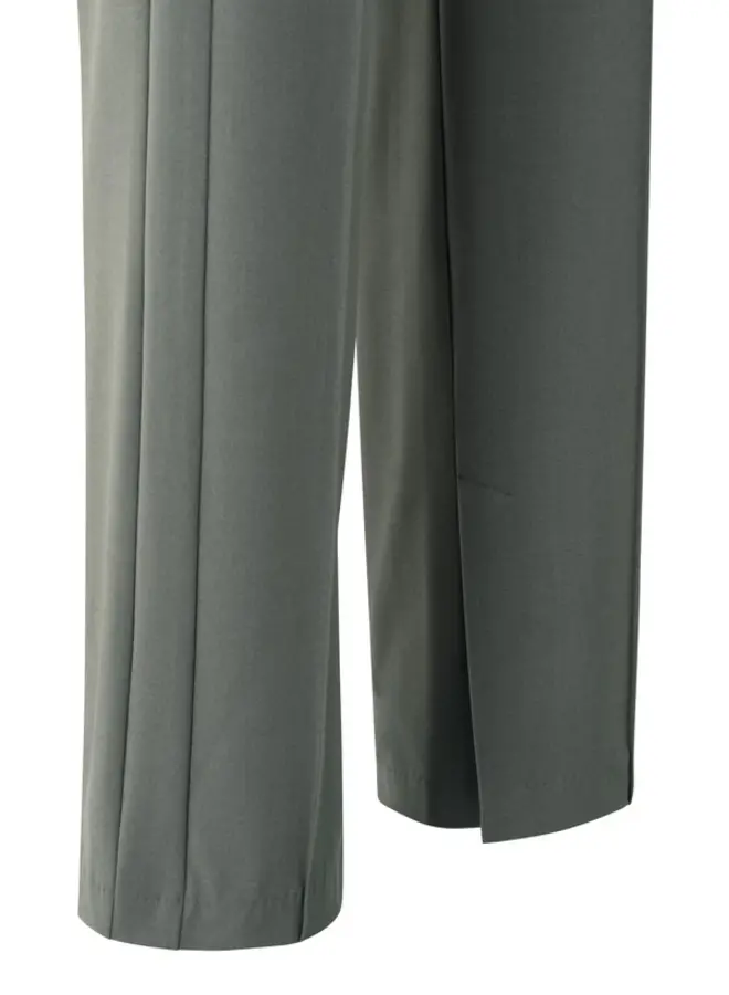 YAYA Broek Wijde Pijpen En Split 01-301227-510 - 80307 Dark Night Grey