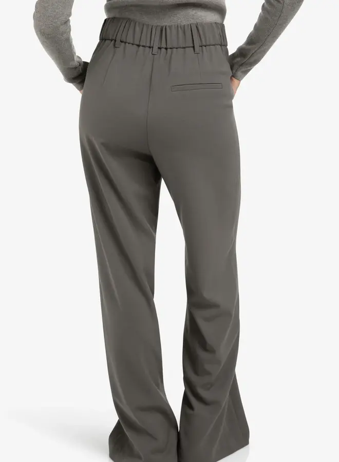 YAYA Broek Wijde Pijpen En Split 01-301227-510 - 80307 Dark Night Grey