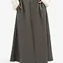 YAYA Midi Rok Imitatieleer 01-409085-510 - 99033 Dark Taupe Grey