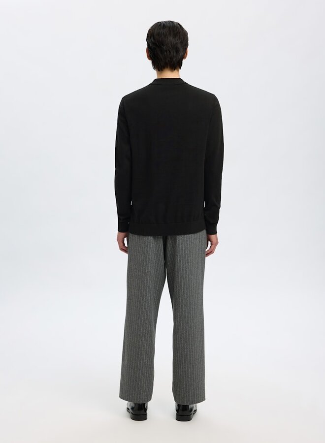 Selected Trui Half Zip 240010187710 - Black