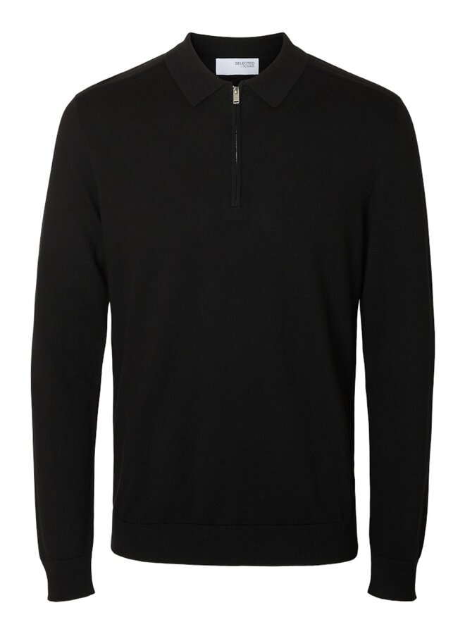 Selected Half Zip Trui Polo SLHBERG 16094271 - Black