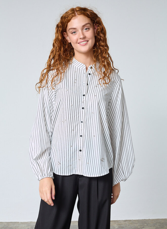 Sisters Point Blouse 19405 ELAISA-SH - 110 White/Black