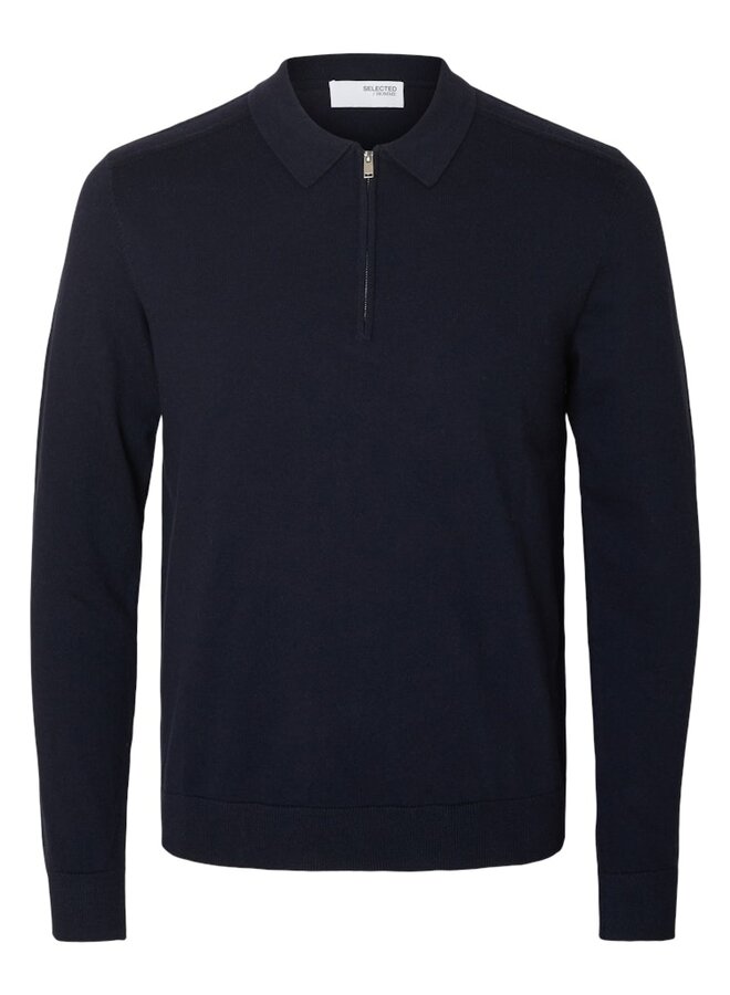 Selected Half Zip Trui Polo SLHBERG 16094271 - Navy Blazer