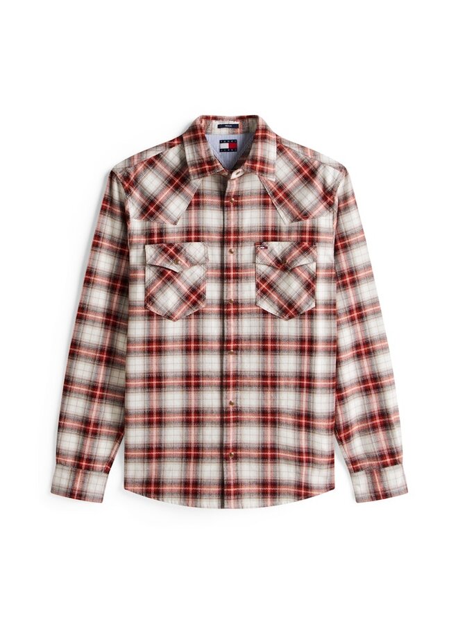 Tommy Hilfiger Overhemd  DM0DM22019 - Voyager Orange / Shadow Check