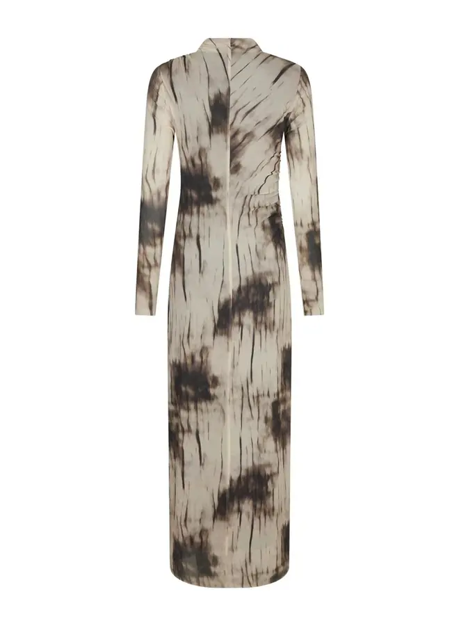Neo Noir Jurk 166016 Onessa Faded Mesh Dress - 306 Dusty Brown