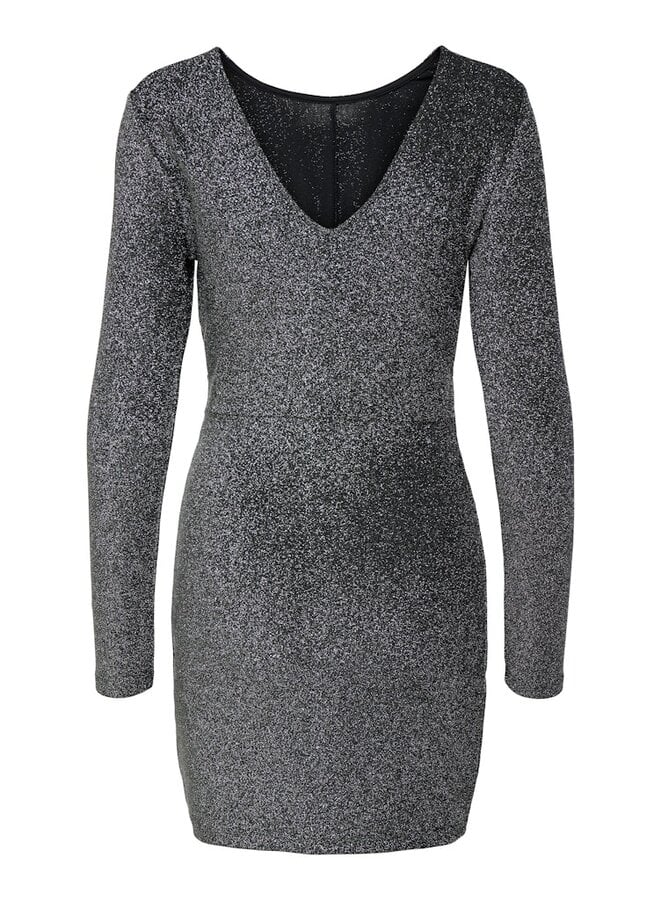 Only Jurk ONLRICH 15360278 - Black Detail & Silver Glitter