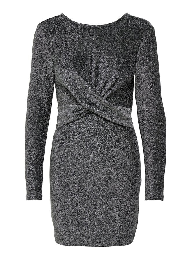 Only Jurk ONLRICH 15360278 - Black Detail & Silver Glitter