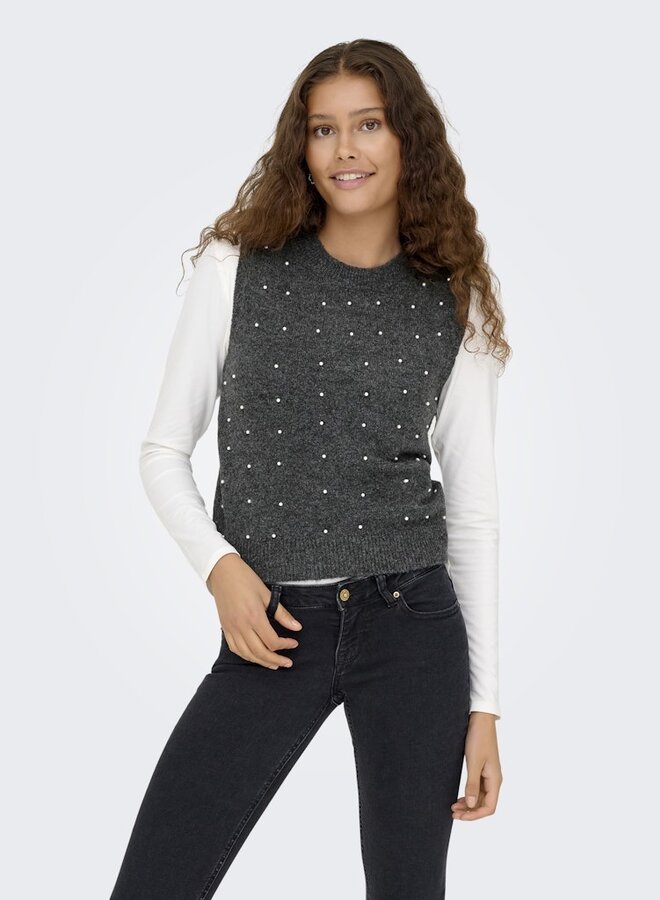 Top ONLRENATA 15353076 - Dark Grey Melange