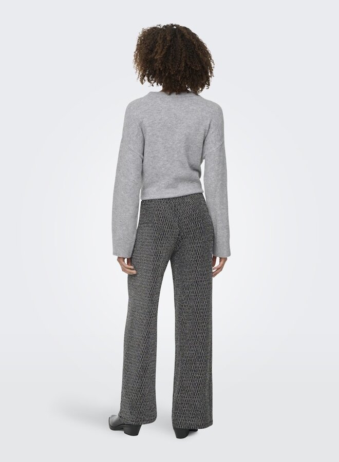 Only Broek ONLCAROL 15360961 - Black Detail & Harlekin silver