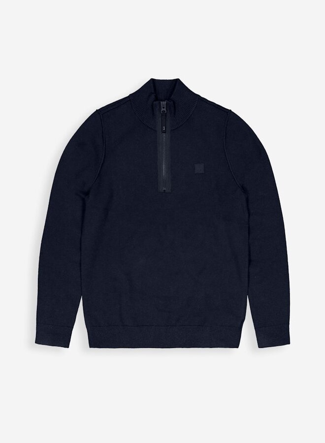 Butcher of Blue Half-Zip Trui Clifden 1926002 - 890 Alaska Blue