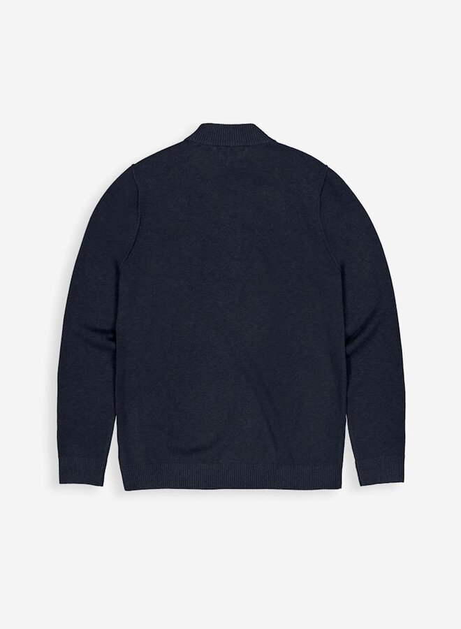 Butcher of Blue Trui Mock-Neck Clifden M2526005 - 890 Alaska Blue