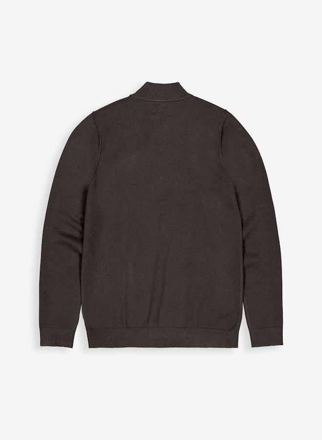 Butcher of Blue Half-Zip Trui Clifden 1926002 - 694 Topaz Brown